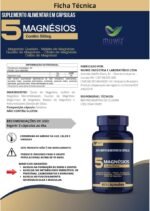 5 Magnesio Quelato Malato Taurato 60 Capsulas 3 Unidades - Imagem 2