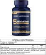 5 Magnesio Quelato Malato Taurato 60 Capsulas 3 Unidades - Imagem 3