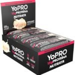 Barra YoPRO Sabor Morango com Chocolate Branco - Nutrata Display C/ 12 Barras de 40g