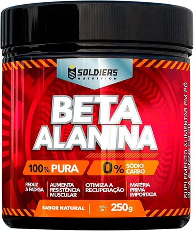 Beta Alanina 250g - 100% Puro Importado - Soldiers Nutrition Beta Alanina 250g - 100% Puro Importado - Soldiers Nutrition - Imagem 1