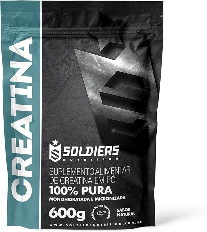 Creatina Monohidratada 600g - 100% Pura Importada - Soldiers Nutrition Creatina Monohidratada 600g - 100% Pura Importada - Soldiers Nutrition - Imagem 1
