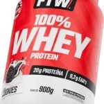 FTW 100% Whey Protein com Proteína Concentrada WPC, Suplemento Alimentar Pós-Treino em Pó com Fonte de Proteína do Soro do Leite, Alto Valor Biológico, Sem Glúten – Pote 900g (Sabor Cookies)