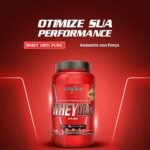 Integralmédica - Whey Protein Concentrado Chocolate Maltado 100% Pure - 21g de Proteína por Scoop, Suplementação Alimentar Pós-Treino, Fórmula Enriquecida com BCAAs - Pote 900g - Imagem 3