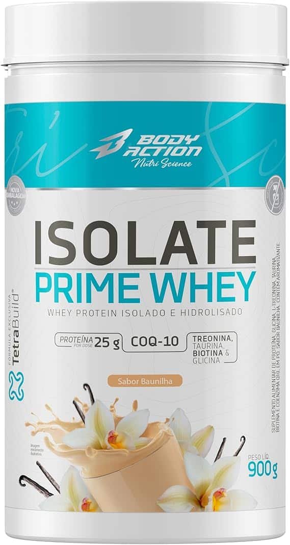 Isolate Prime Whey 900g Sabor Baunilha Bodyaction Isolate Prime Whey 900g Sabor Baunilha Bodyaction - Imagem 1