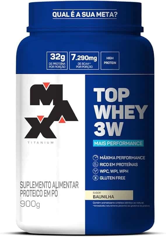 Max Titanium Top Whey 3W Mais Performance 900G Baunilha - Max Titanium Top Whey 3W Mais Performance 900G Baunilha - - Imagem 1