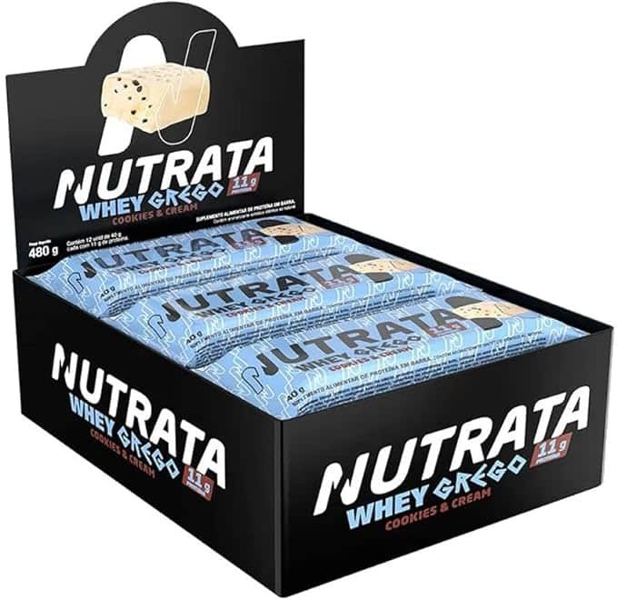 NUTRATA WHEY GREGO 40G DISPLAY C 12 BARRAS - COOKIES & CREAM NUTRATA WHEY GREGO 40G DISPLAY C/ 12 BARRAS - COOKIES & CREAM - Imagem 1
