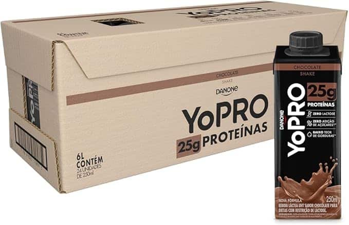 Pack YoPRO Bebida Láctea UHT Chocolate 25g de Proteínas 250ml - 24 unidades Pack YoPRO Bebida Láctea UHT Chocolate 25g de Proteínas 250ml - 24 unidades - Imagem 1