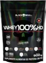 Refil Whey 100% Hd Baunilha 900G, Black Skull