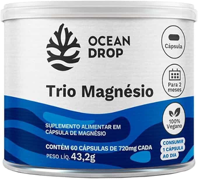 Trio Magnésio 60 cápsulas 720 mg Ocean Drop Trio Magnésio 60 cápsulas 720 mg Ocean Drop - Imagem 1