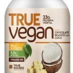 True Source True Vegan Proteína Vegetal - 837G Chocolate Branco Com Coco