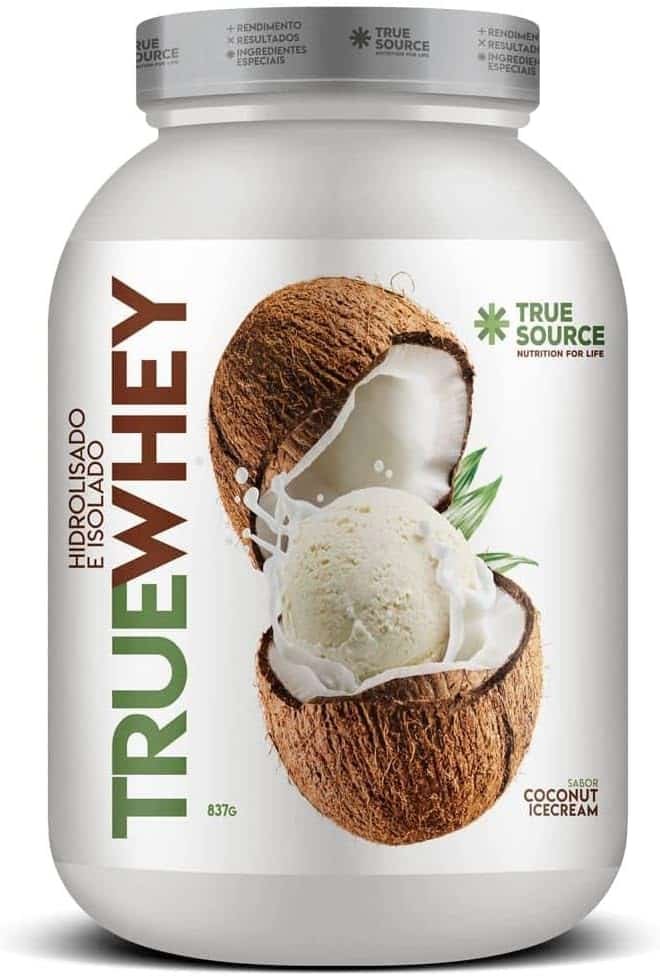 True Whey (837g) - Hidrolisado e Isolado - Sabor Coconut Icecream, True Source True Whey (837g) - Hidrolisado e Isolado - Sabor Coconut Icecream, True Source - Imagem 1