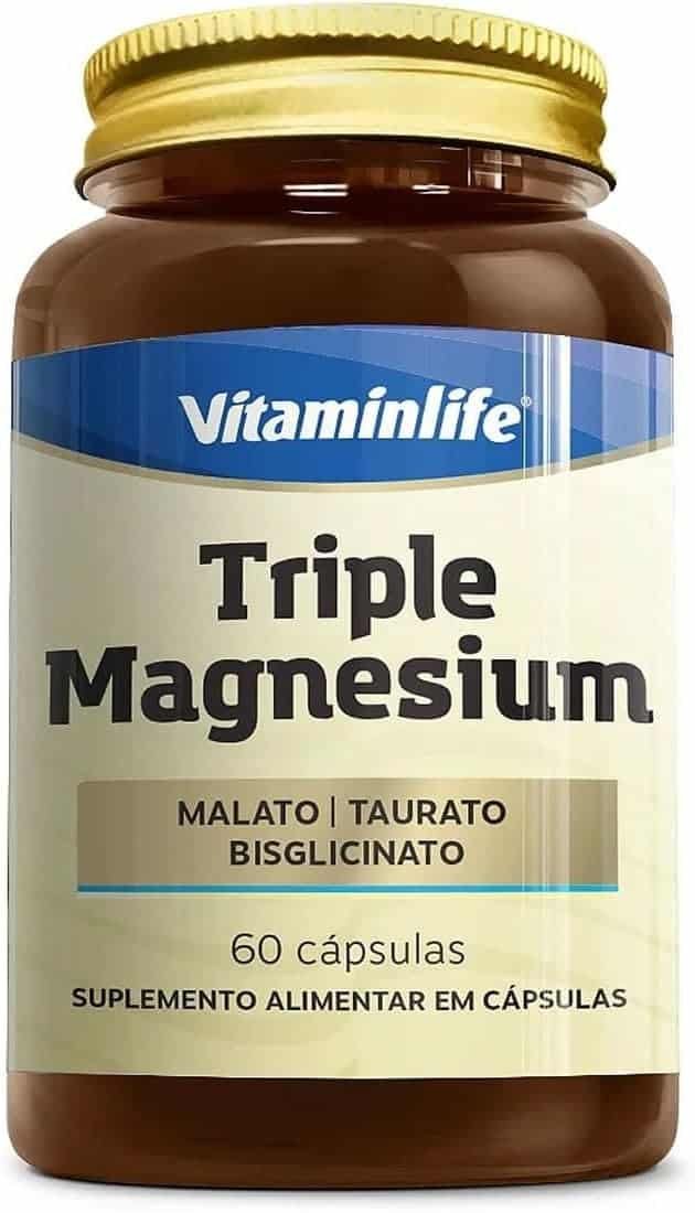 Vitaminlife Triple Magnesium 260Mg (Malato + Taurato + Bisglicinato) 60 Cáps Vitaminlife Triple Magnesium 260Mg (Malato + Taurato + Bisglicinato) 60 Cáps - Imagem 1