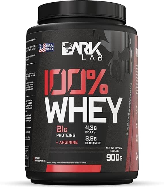 Whey 100% Concentrado Pote 900G Dark Lab (900g, Chocolate) Whey 100% Concentrado Pote 900G Dark Lab (900g, Chocolate) - Imagem 1