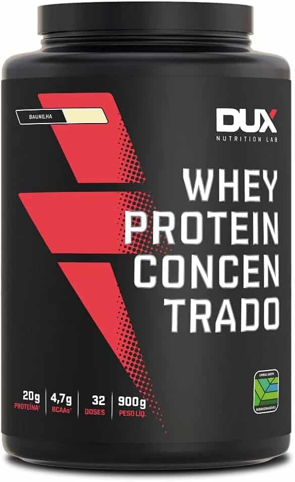 Whey Protein Concentrado Morango Pote 900g – Contribui para o Ganho Muscular Hipertrofia – Dux Human Health Whey Protein Concentrado Morango Pote 900g – Contribui para o Ganho Muscular Hipertrofia – Dux Human Health - Imagem 1
