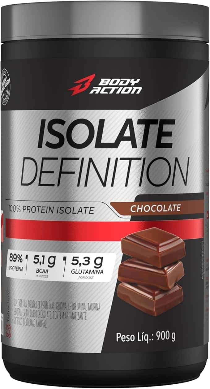 Whey Protein Isolado Isolate Definition 900g Sabor Chocolate Bodyaction Whey Protein Isolado Isolate Definition 900g Sabor Chocolate Bodyaction - Imagem 1